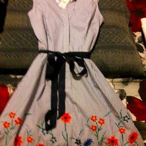 Brooks Brothers sleeveless collard dress